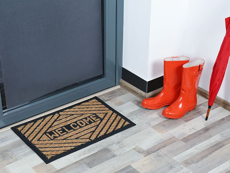 Rubber Boots Umbrella Mat Near Door