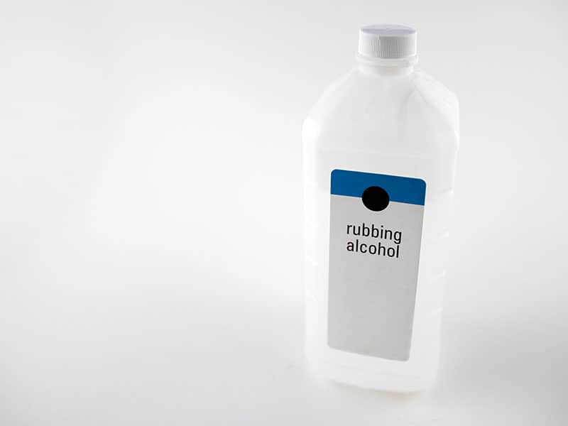 Rubbing Alcohol Bottle Isolated White