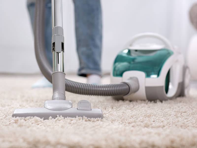 Cleaning Carpet by Vaccum