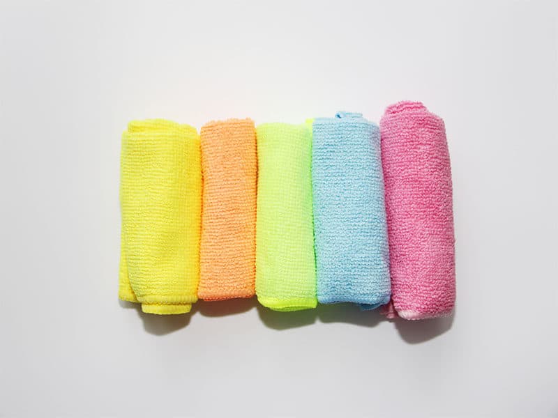 Multicolored Microfiber Rags Cleaning