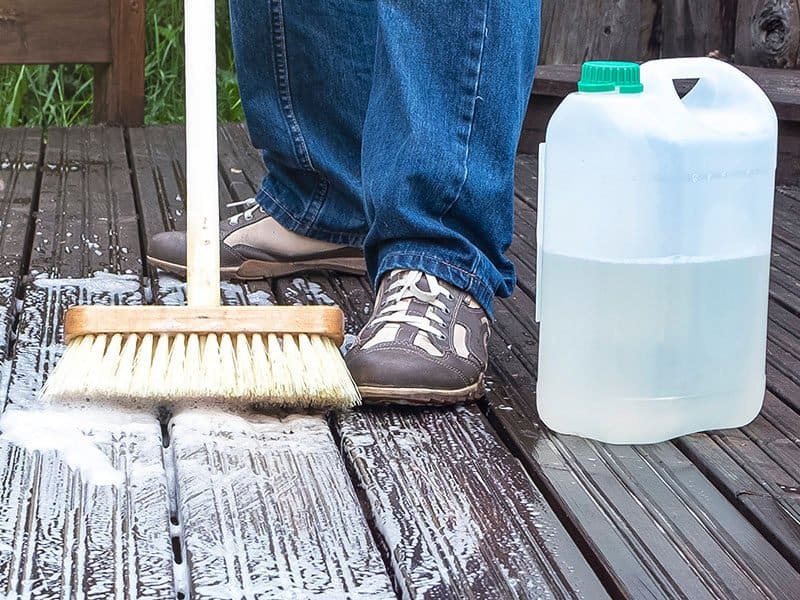 Washes Wooden Deck by Brush