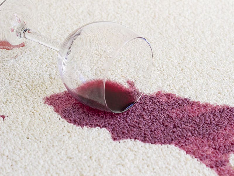 Red Wine Spill White Carpet