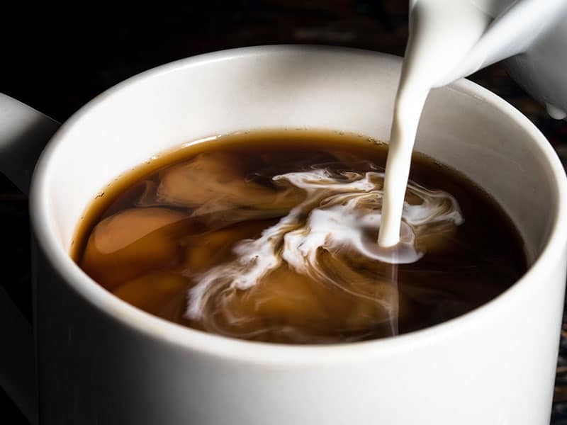Cream Into Cup Coffee