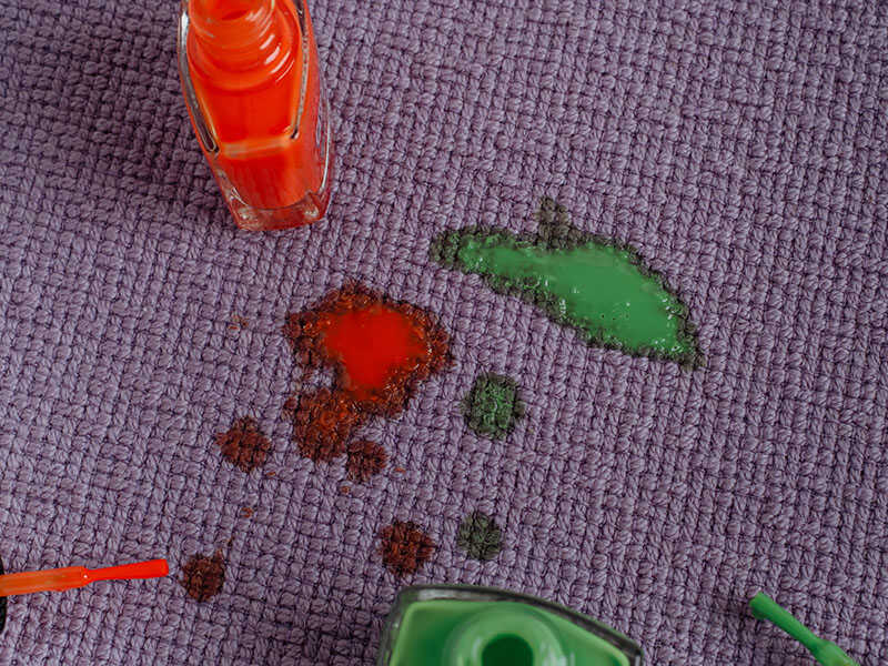 Nail Polish Splatter On Carpet