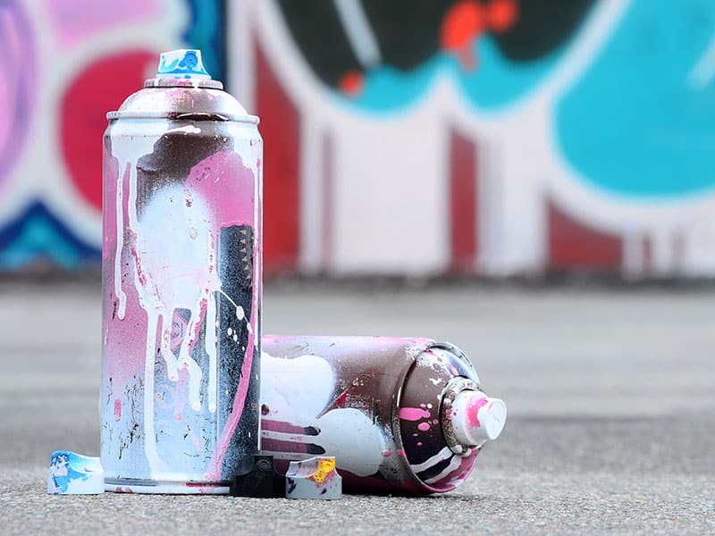 Spray Cans Pink White