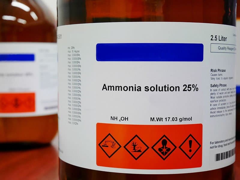 Bottle Of Ammonia Solution