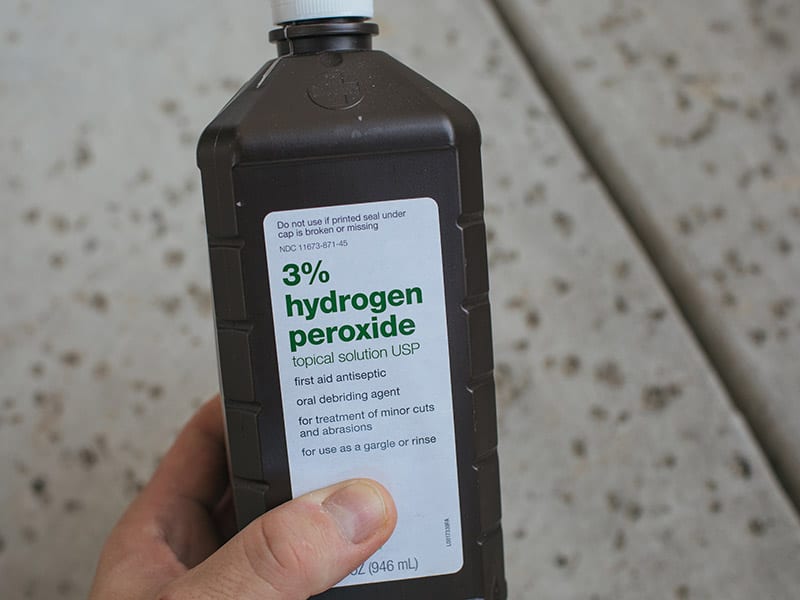 Hydrogen Peroxide And Liquid Dish Soap