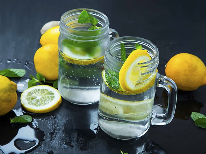 Lemon Infused Water Soda Drinks