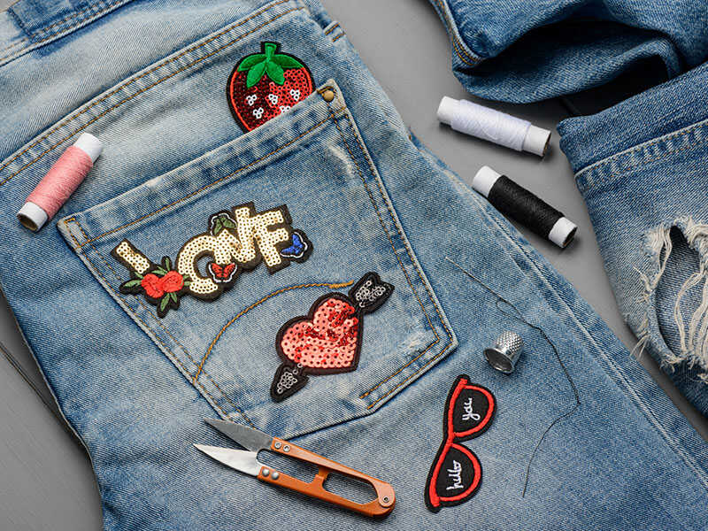 Patches Denim Embroidered