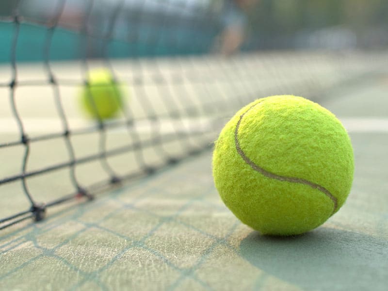 Tennis Ball In Tennis Court