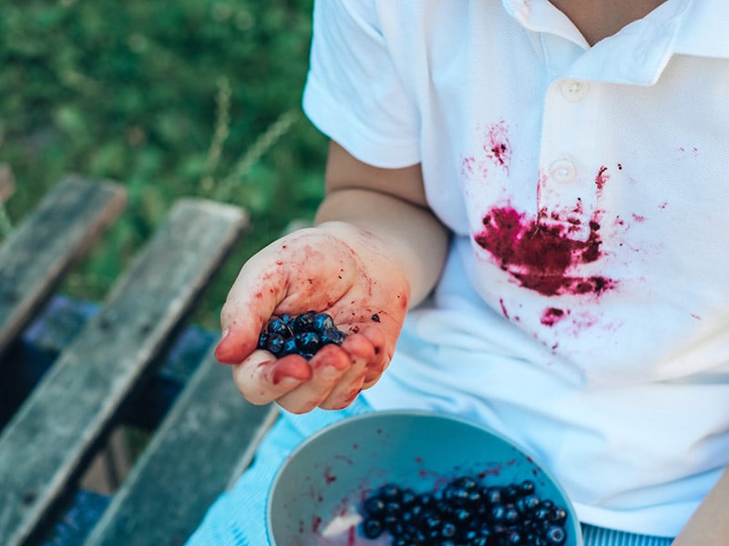 Blueberry Stain On Kid’S T Shirt