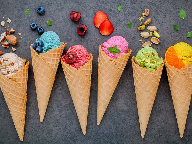 Ice Cream Is In Flavors And Colors