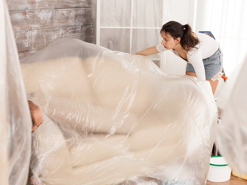 Wrap Furniture With Plastic Bags
